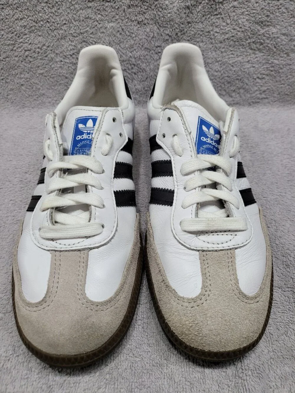 Adidas Samba OG Sneakers IG9030 White/Black Brown Gum Sole Women's/Ladies Size 7